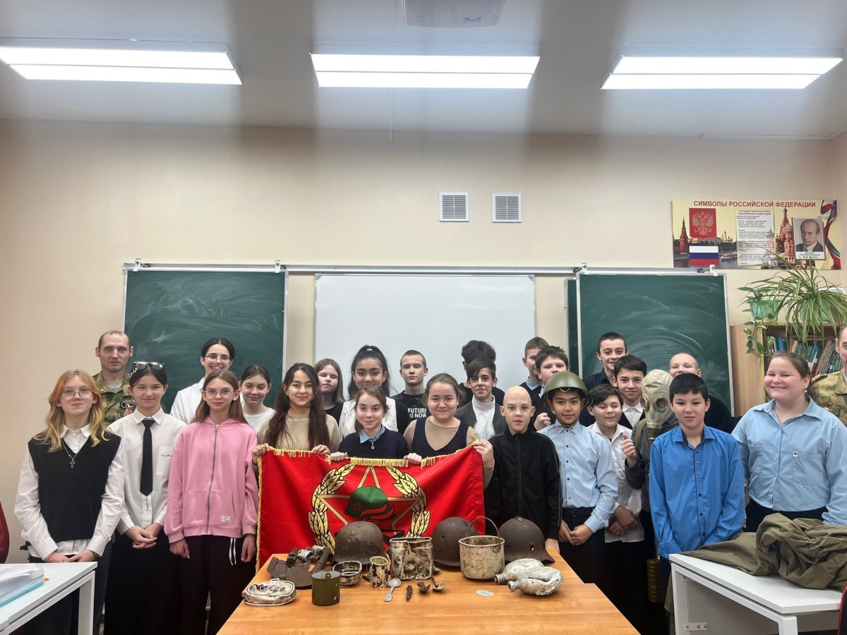 Поисковый отряд «Звезда» провел открытый урок для кривских школьников
