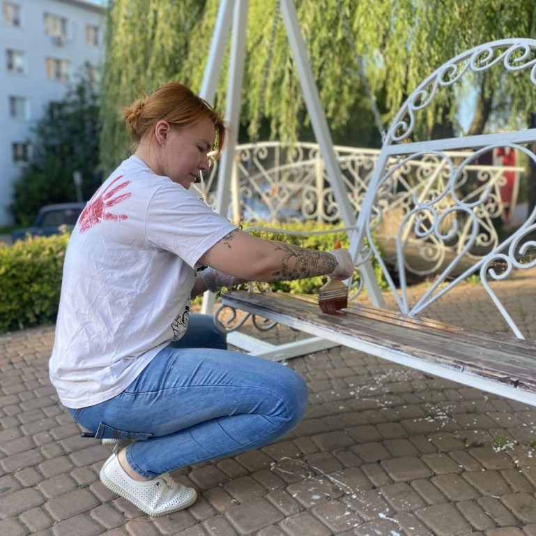 Балабановский Сквер Молодожёнов привели в порядок
