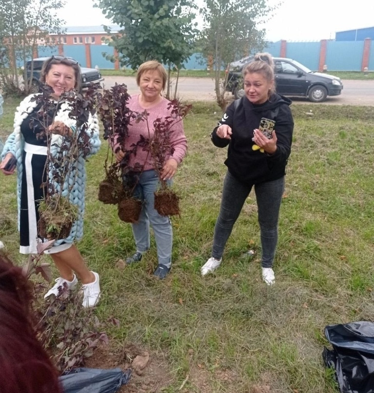 В балабановской третьей школе заложили Аллею первоклассников