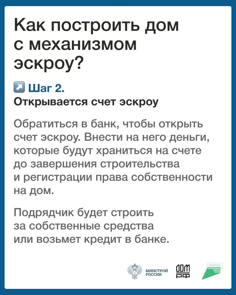 Министерство строительства и ЖКХ Калужской области проводит информационную кампанию, направленную на повышение осведомлённости граждан и подрядных организаций о возможности применения счетов экскроу при строительстве индивидуальных жилых домов
