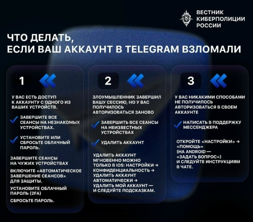 Как понять, что ваш аккаунт в соцсетях взломали? И какие действия предпринять, если это произошло? Читайте инструкцию в карточках