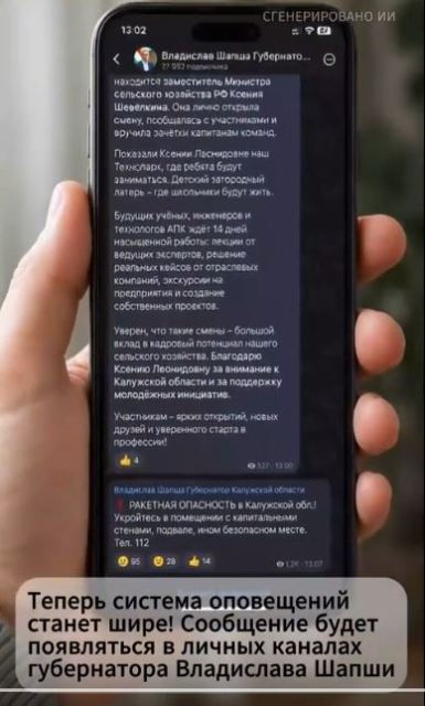 Новый порядок оповещения при ракетной опасности введут в Калужской области