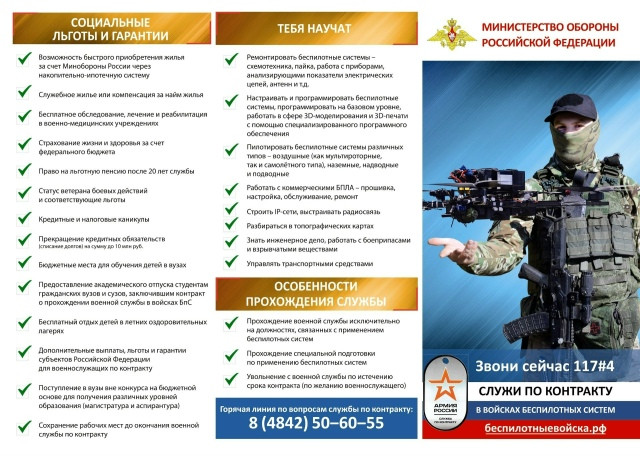 Служба по контракту в Войсках беспилотных систем