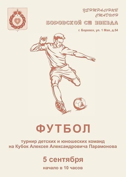 Традиционный футбольный турнир имени Алексея Парамонова состоится в Боровске уже в эту субботу