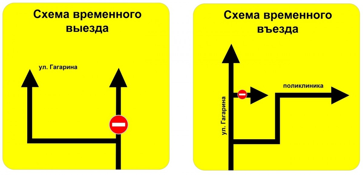 Схема проезда автотранспорта к балабановской поликлинике со стороны улицы Гагарина временно изменится