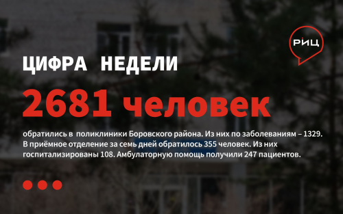 За прошедшую неделю в ЦРБ зарегистрировано 2681 посещений