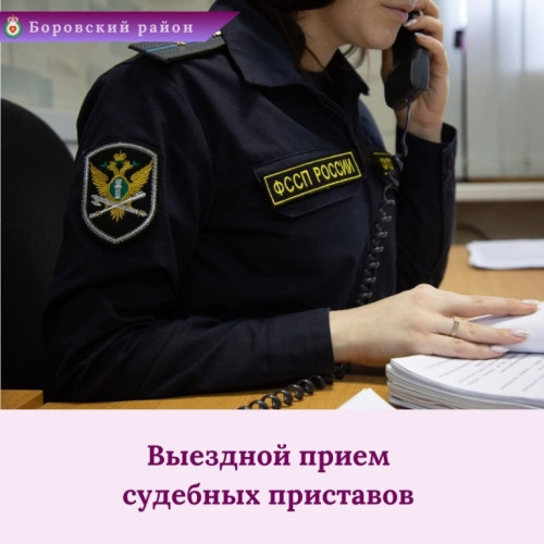 В Боровске состоится выездной прием начальника отделения, старшего судебного пристава, капитана внутренней службы Марии ШАРАПОВОЙ