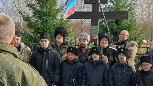 В деревне Колодези состоялось мероприятие, посвящнное памяти донских казаков, которые сражались за калужскую землю в 1812 году