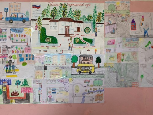 Ермолинские школьники нарисовали безопасный маршрут от дома до учебного заведения и обратно