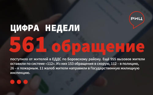 За минувшую неделю в ЕДДС по Боровскому району поступило 561 сообщение от граждан